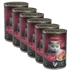 Mokra hrana za mačke Leonardo - perutnina 6 x 400 g