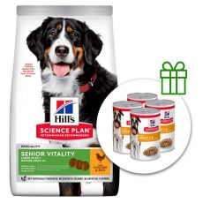 Hill's Science Plan Mature Senior Vitality Large Breed Chicken 14 kg + 4 pločevinke BREZPLAČNO