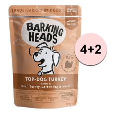 BARKING HEADS Top Dog Turkey GRAIN FREE 300g 4+2 BREZPLAČNO