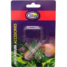Aqua Nova Razdelilnik cevi za zrak 4/6 mm - križna plastika 2 kosa