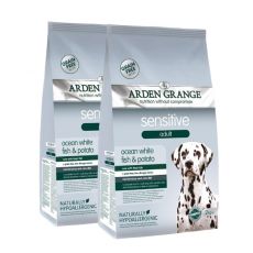 ARDEN GRANGE Sensitive Adult Ocean White Fish and Potato 2 x 12 kg