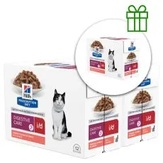 Hill's Prescription Diet Feline i/d AB+ losos 12 x 85 g, 2+1 BREZPLAČNO