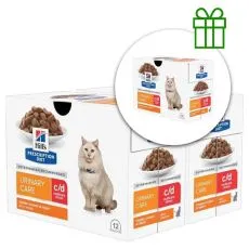 Hill's Prescription Diet Feline c/d Urinary Multicare Stress Chicken 12 x 85 g, 2+1 BREZPLAČNO