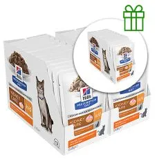 Hill's Prescription Diet Feline Kidney Care k/d Chicken 12 x 85 g, 2+1 BREZPLAČNO