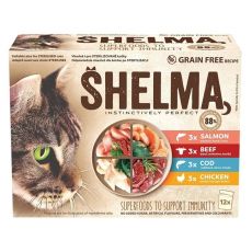 Shelma Cat meso in ribe v omaki 12 x 85 g