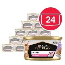 PRO PLAN CAT DELICATE ko&scaron;čki v pa&scaron;teti Puran 24 x 85 g