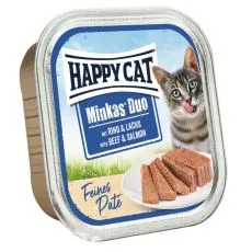 Happy Cat Minkas DUO Pat&eacute; govedina in losos 100 g