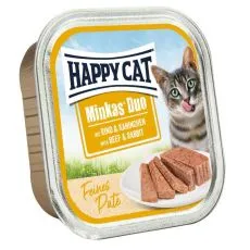 Happy Cat Minkas DUO Pat&eacute; govedina in kunec 100 g