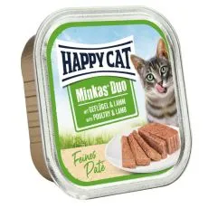 Happy Cat Minkas DUO Pat&eacute; perutnina in jagnjetina 100 g