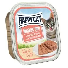 Happy Cat Minkas DUO Pat&eacute; perutnina in losos 100 g