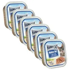 Happy Cat Minkas DUO Pat&eacute; govedina in losos 6 x 100 g