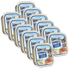 Happy Cat Minkas DUO Pat&eacute; govedina in losos 12 x 100 g