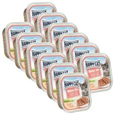Happy Cat Minkas DUO Pat&eacute; perutnina in losos 12 x 100 g