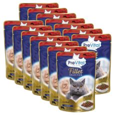 PreVital Fillet Selection vrečka govedina v omaki 14 x 85 g
