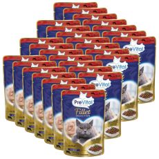 PreVital Fillet Selection vrečka govedina v omaki 28 x 85 g