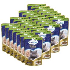 PreVital Fillet Selection Sterile vrečke losos v omaki 28 x 85 g