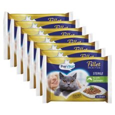 PreVital Fillet Selection Sterile vrečke losos v omaki 28 x 85 g