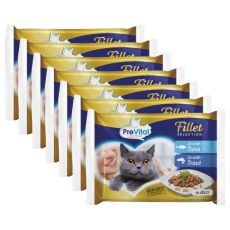 PreVital Fillet Selection vrečke tuna/postrv v želeju 28 x 85 g