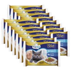 PreVital Fillet Selection vrečke tuna/postrv v želeju 60 x 85 g
