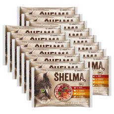 Shelma Cat vrečke 4 vrste mesa v omaki 60 x 85 g
