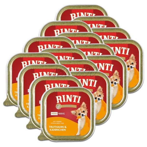 Hundefutter Mit 65% Fleisch Rinti Schale Gold Mini Goldbox 32x100g  Hundefutter  Hochwertig & Natrlich