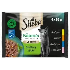 Sheba Natures Collection me&scaron;ani izbor vrečk hrane v soku 4 x 85 g