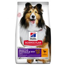 Hill's Science Plan Sensitive Stomach & Skin za odrasle pse s piščancem 2,5 kg