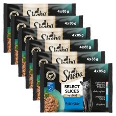 Sheba Select Slices vrečke ribji izbor v soku 6 x (4 x 85 g)