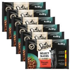 Sheba Select Slices vrečke Juicy Selection 6 x (4 x 85 g)