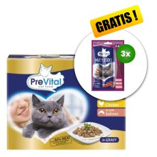 PreVital File Selection vrečke govedina/piščanec/losos v omaki 12 x 85 g + 3 x priboljšek BREZPLAČNO