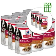 Hill's Science Plan Canine Adult Turkey 370 g, 9+3 BREZPLAČNO