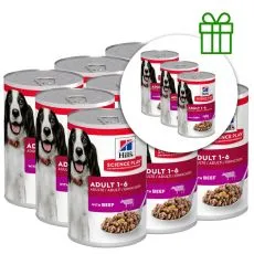 Hill's Science Plan Canine Adult Beef 370 g, 9+3 BREZPLAČNO