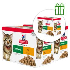 Hill's Science Plan vrečke za mačke s piščancem 12 x 85 g, 2+1 BREZPLAČNO