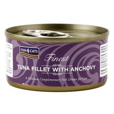FISH4CATS Finest Tuna Fillet with Anchovy 70 g