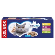PreVital XXL BOX vrečke piščanec/teletina/losos/jetra v omaki 48 x 100 g