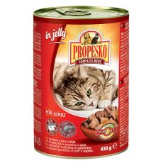 Propesko Cat Konzerva z govedino in jetri v želeju 415 g