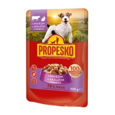Propesko Dog Vrečka govedina-zajec v omaki 100 g