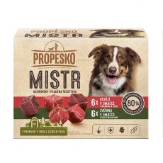 Propesko MISTR Dog Vrečka z govedino/divjačino v omaki 12 x 85 g
