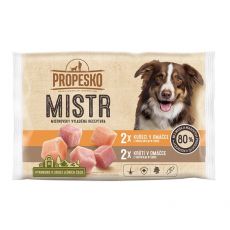 Propesko MISTR vrečke za pse piščanec/puran v omaki 4 x 85 g