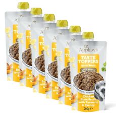 Vrečka Applaws Dog Taste Toppers in Bone Broth piščančja kostna juha 6 x 200 g
