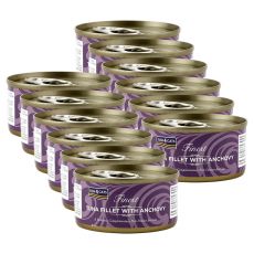 FISH4CATS Finest Tuna Fillet with Anchovy 12 x 70 g