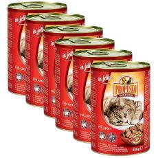 Propesko Cat Konzerva z govedino in jetri v želeju 6 x 415 g