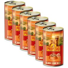 Propesko Dog Konzerva z govedino in piščancem v omaki 6 x 1240 g