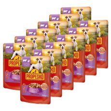 Propesko Dog Vrečka govedina-zajec v omaki 12 x 100 g
