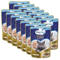 PreVital Fillet Selection vrečka tuna v želeju 14 x 85 g