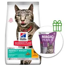 Hill's Science Plan Feline Adult Perfect Weight Chicken 7 kg + stelja BREZPLAČNO