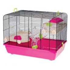 Kletka s tunelom za hrčka ali miško JERRY II ROZA