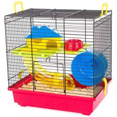 Kletka za hrčke TEDDY 1 COLOR s tunelom RDEČA