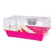 Kletka za zajce in morske prašičke - Rabbit 70 zinc + WOOD ROZA