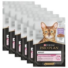 PURINA PRO PLAN CAT DELICATE DIGESTION vrečka - Puran v soku 6 x 85 g